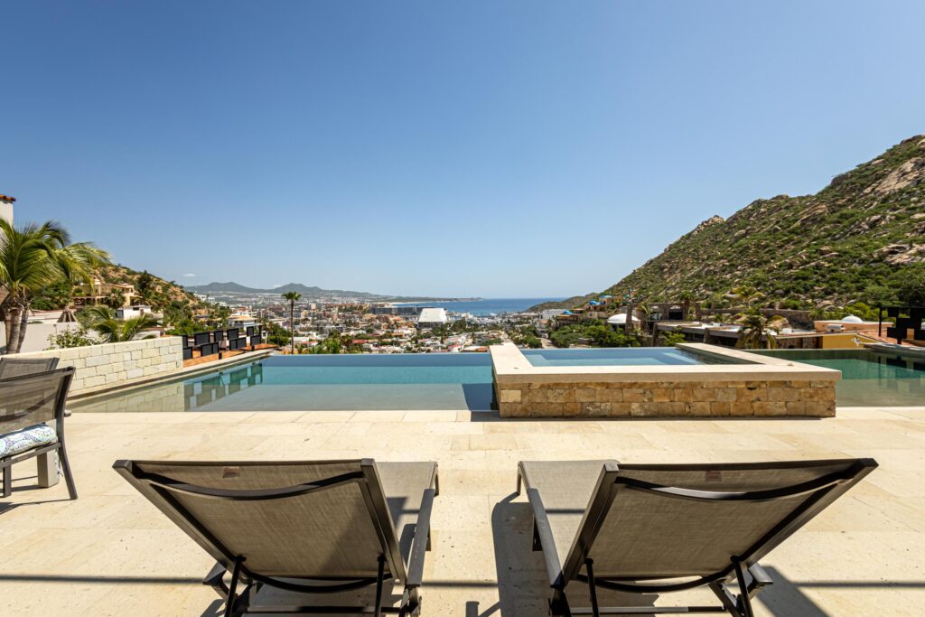 Los Cabos Pedregal Csl Casa LA PIÑATA A luxury villa located in the exclusive Pedregal Cabo San Lucas. Perfect as a private residence or a high-end vacation rental, this villa offers an exceptional combination of comfort, style, privacy, and location.The villa features 8 bedrooms including a service room (as an independent apartment suite), 8.5 bathrooms, and 13 beds.Fully furnished and equipped with top-quality finishes, providing a turnkey experience.Every detail has been thoughtfully crafted to create an exceptional space for family gatherings and entertaining. The expansive terrace includes a great swimming pool, 2 jacuzzi, bar, 2 BBQ station, 2 fire pits, and multiple lounge areas, to enjoy the very best of Cabo living The interiors feature cozy and elegant living spaces, including a inside bar, games room, media room and impeccable design in every corner Fully furnished and equipped, representing an outstanding opportunity. With its exceptional design, amenities, and location, this villa embodies the best of the Baja lifestyle for sale