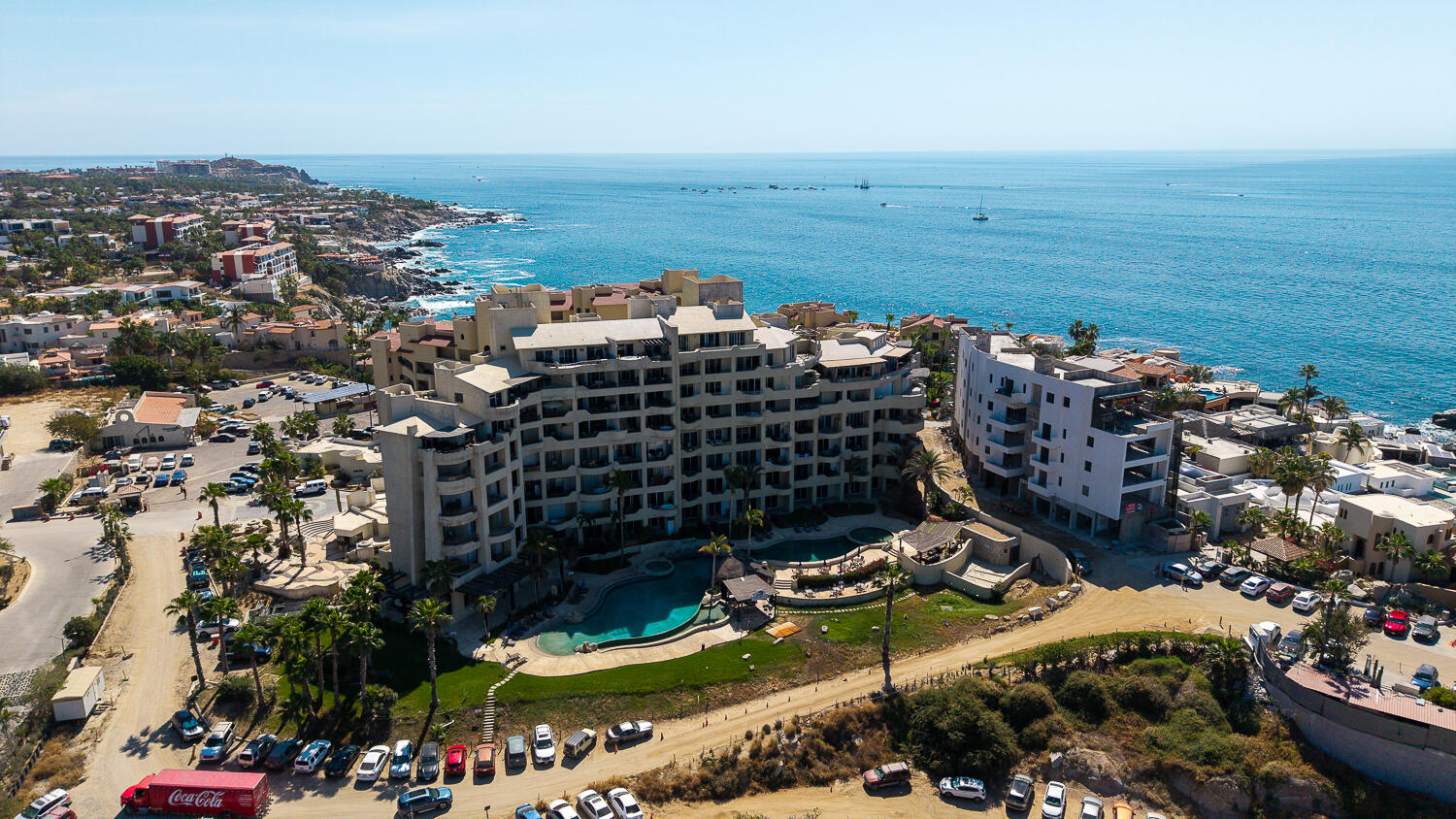 Los Cabos Brisas Del Tezal Ready for delivery! Brisas del Tezal Penthouse featuring 2 bedrooms and 2 1/2 bathrooms in an exclusive low-density community of 36 units across two 4-story elevator buildings. Located minutes from Medano Beach and downtown Cabo. Showcases excellent construction quality and craftsmanship from the developer, including parota wood carpentry and a large, solid front door. Features large-format tile flooring throughout, spacious balcony, granite countertops and backsplash in the kitchen, bathrooms with marble showers to the ceiling, wall-to-wall closets, and a laundry room with space for side-by-side washer and dryer and storage. Equipped with 1-ton A/C mini-splits in each bedroom and two in the living area.Private rooftop terrace with interior access, pergola, jacuzzi for 6 sink with storage, half bath, and lighting. Enjoy panoramic ocean, El Arco, mountain, sunset, and city for sale