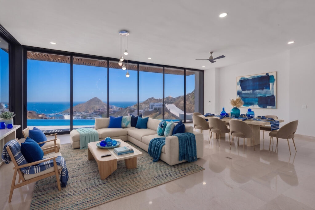 Los Cabos Pedregal Csl Casa LA PIÑATA A luxury villa located in the exclusive Pedregal Cabo San Lucas. Perfect as a private residence or a high-end vacation rental, this villa offers an exceptional combination of comfort, style, privacy, and location.The villa features 8 bedrooms including a service room (as an independent apartment suite), 8.5 bathrooms, and 13 beds.Fully furnished and equipped with top-quality finishes, providing a turnkey experience.Every detail has been thoughtfully crafted to create an exceptional space for family gatherings and entertaining. The expansive terrace includes a great swimming pool, 2 jacuzzi, bar, 2 BBQ station, 2 fire pits, and multiple lounge areas, to enjoy the very best of Cabo living The interiors feature cozy and elegant living spaces, including a inside bar, games room, media room and impeccable design in every corner Fully furnished and equipped, representing an outstanding opportunity. With its exceptional design, amenities, and location, this villa embodies the best of the Baja lifestyle for sale